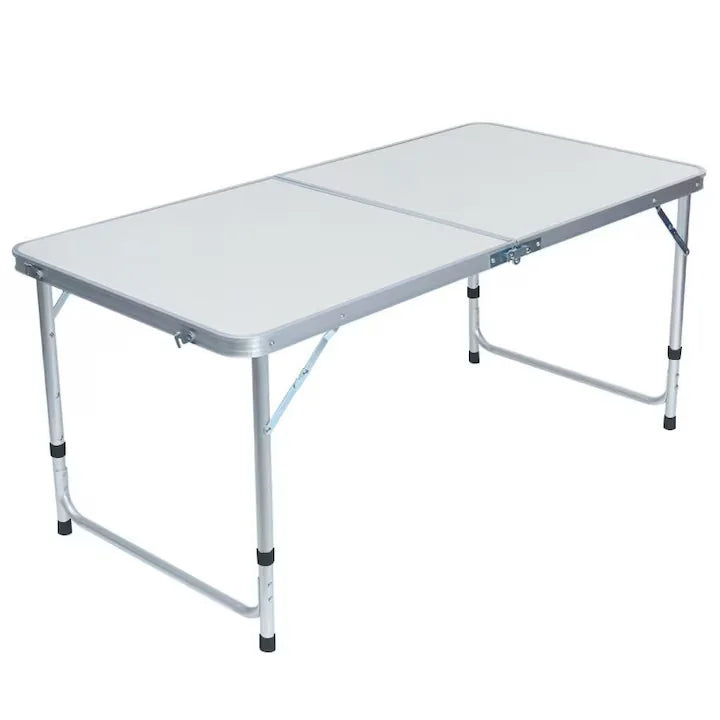 Masă Camping Pliabilă Premium cu 4 Scaune Incluse, Set Portabil din Aluminiu pentru 4 Persoane, Ideal pentru Picnic, Grădină, Terasă, Pescuit, Excursii și Activități în Aer Liber