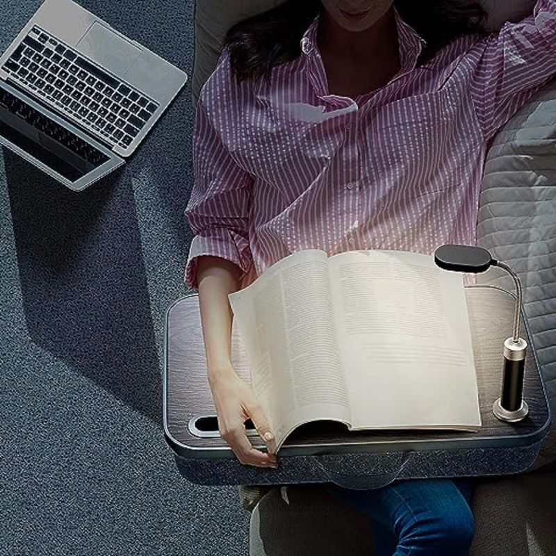 Masuta laptop stand XPD multifunctionala, blat MDF, mouse pad, suport pentru telefon si tableta