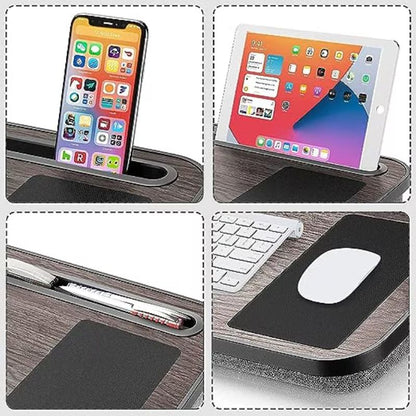 Masuta laptop stand XPD multifunctionala, blat MDF, mouse pad, suport pentru telefon si tableta