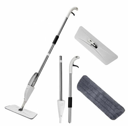 Mop cu functie de pulverizare Husa detasabila microfibra, Rezervor Apa, Curatare Eficienta, Pentru Gresie Parchet si Podele - Imagine 2