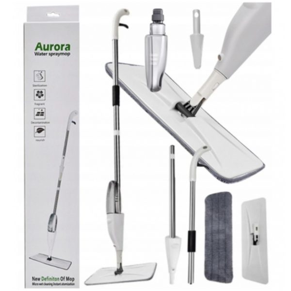 Mop cu functie de pulverizare Husa detasabila microfibra, Rezervor Apa, Curatare Eficienta, Pentru Gresie Parchet si Podele - Imagine 4