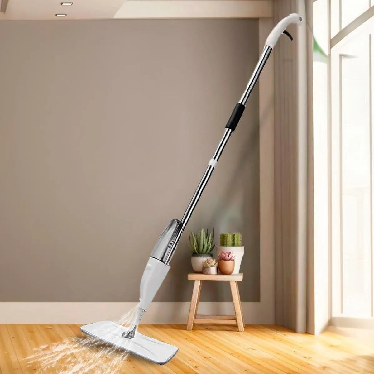 Mop cu functie de pulverizare Husa detasabila microfibra, Rezervor Apa, Curatare Eficienta, Pentru Gresie Parchet si Podele