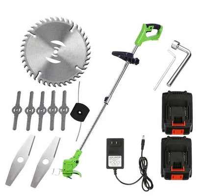 Motocoasa Electrica cu 2 Acumulatori 48V,Autonomie 4 ore 13000 mAh, Accesorii Incluse, Brat Extensibil, 9 Lame Diferite