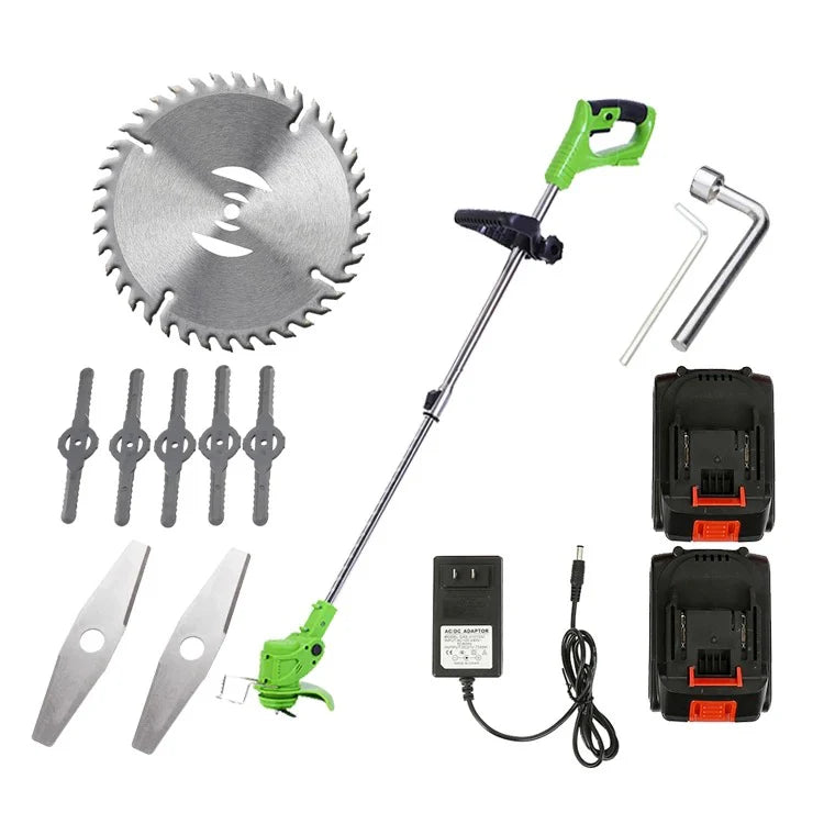 Motocoasa Electrica cu 2 Acumulatori 48V,Autonomie 4 ore 13000 mAh, Accesorii Incluse, Cu Brat Extensibil, 8 Lame Diferite