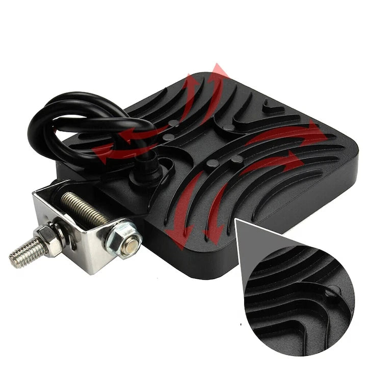 Pachet 3+1 GRATIS Proiector LED Auto din Aluminiu, 48W, 16 LED-uri, Lumină Albă Rece 6000K, IP67, pentru Off-Road, ATV, SUV, Camion, Tractor și Utilaje