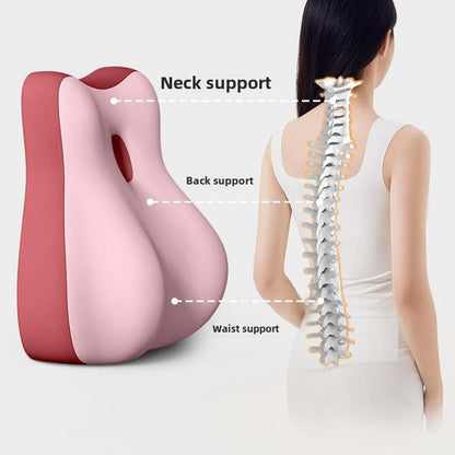Pernă Ergonomică pentru Spate și Coloană Vertebrală, din Spumă cu Memorie Suport Lombar Ortopedic, Corector pentru Postură și Reducerea Durerilor de Spate, Ideală pentru Birou, Scaun Auto, Gaming, Canapea și Lucru de Acasă, Confortabil și Respirabil Gri