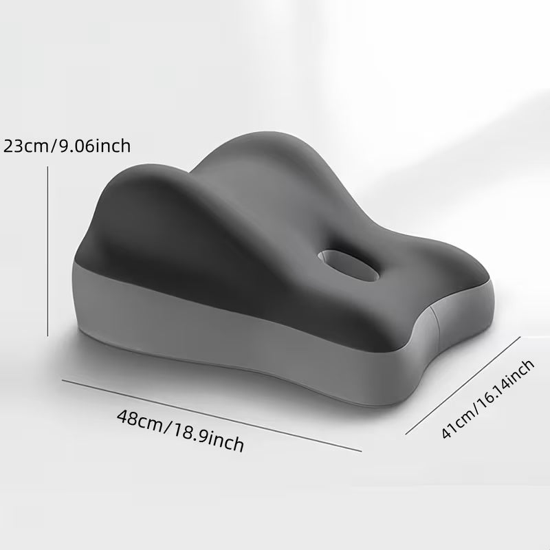 Pernă Ergonomică pentru Spate și Coloană Vertebrală, din Spumă cu Memorie Suport Lombar Ortopedic, Corector pentru Postură și Reducerea Durerilor de Spate, Ideală pentru Birou, Scaun Auto, Gaming, Canapea și Lucru de Acasă, Confortabil și Respirabil Gri