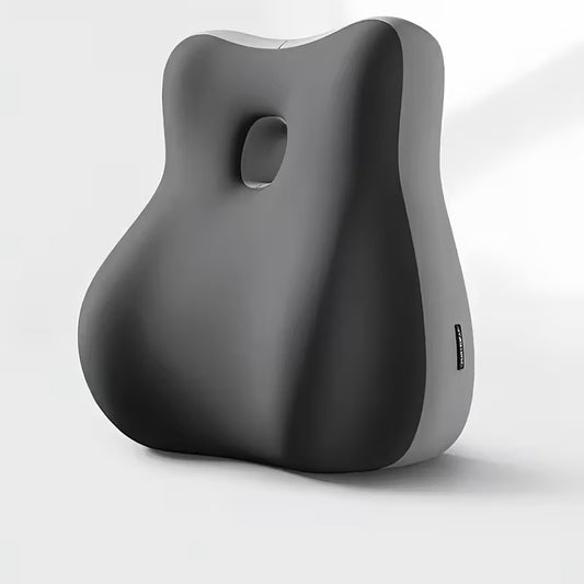 Pernă Ergonomică pentru Spate și Coloană Vertebrală, din Spumă cu Memorie Suport Lombar Ortopedic, Corector pentru Postură și Reducerea Durerilor de Spate, Ideală pentru Birou, Scaun Auto, Gaming, Canapea și Lucru de Acasă, Confortabil și Respirabil Gri