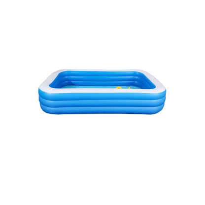 Piscina gonflabila 3 inele Family, Dimensiuni, 120 x 100 x 50 cm, si Boxa Karaoke Cadou, Material Rezistent, Potrivita pentru copii si Adulti