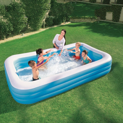 Piscina gonflabila 3 inele Family, Dimensiuni, 266 x 165 x 65 cm, Material Rezistent, Potrivita pentru copii si Adulti