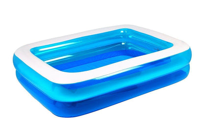 Piscina gonflabila Family XXL, cu Pompa electrica Cadou si ventilator, Dimensiuni, 200 x 150 x 50 cm, 2 inele, Material Rezistent, Potrivita pentru copii si Adulti