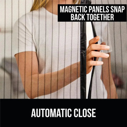 Plasă Magnetică Anti-Insecte pentru Ușă 210x100 cm Închidere Automată cu Magneți, Montaj Rapid Fără Găurire, Protecție împotriva Țânțarilor și Muștelor, Ideală pentru Balcon, Terasă și Animale de Companie
