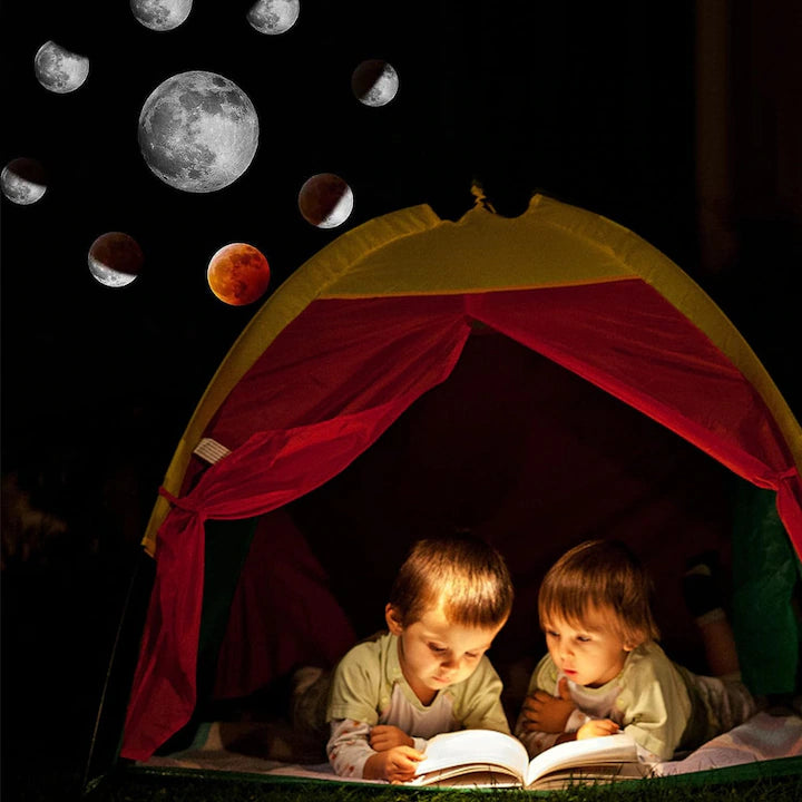 Proiector Cosmic HD Planetarium 3D, Lampa de veghe pentru copii 4K, 12 Discuri de proiectie cu Stele, Galaxii, Palnete, Reglare 360° Rotativa