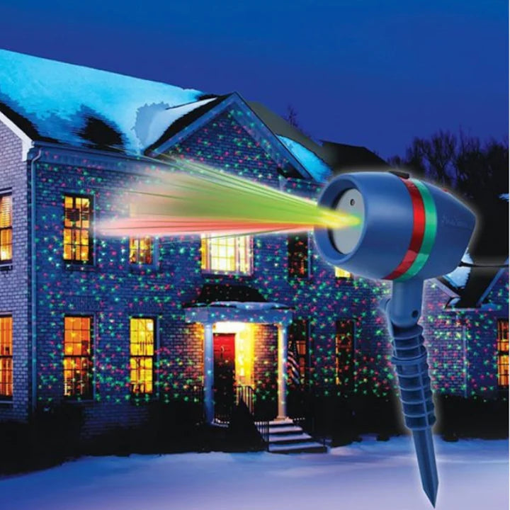 Proiector Laser 3D cu Efect Holografic Star Shower Magic, 8 Moduri de Lumină Multicoloră pentru Decor Spectaculos, interior si exterior