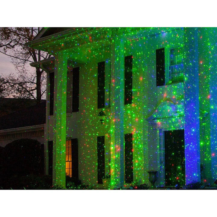 Proiector Laser 3D cu Efect Holografic Star Shower Magic, 8 Moduri de Lumină Multicoloră pentru Decor Spectaculos, interior si exterior