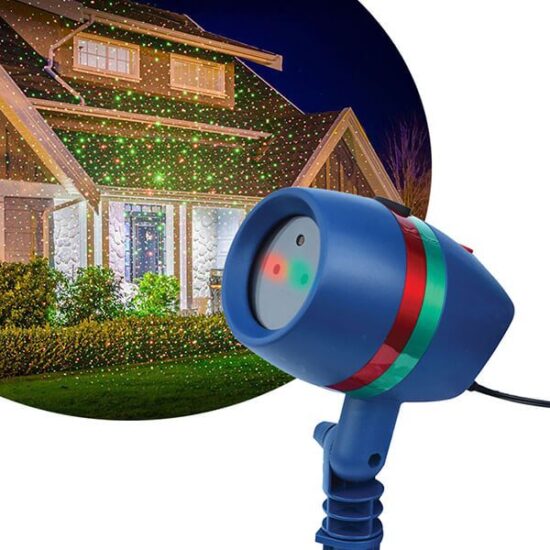 Proiector Laser 3D cu Efect Holografic Star Shower Magic, 8 Moduri de Lumină Multicoloră pentru Decor Spectaculos, interior si exterior