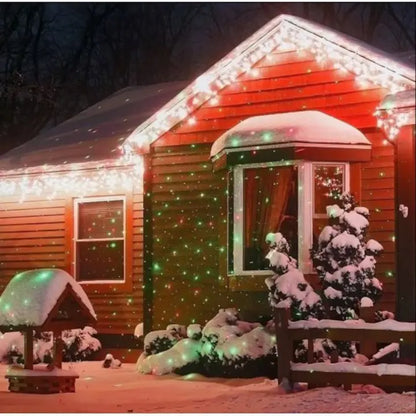 Proiector Laser 3D cu Efect Holografic Star Shower Magic, 8 Moduri de Lumină Multicoloră pentru Decor Spectaculos, interior si exterior