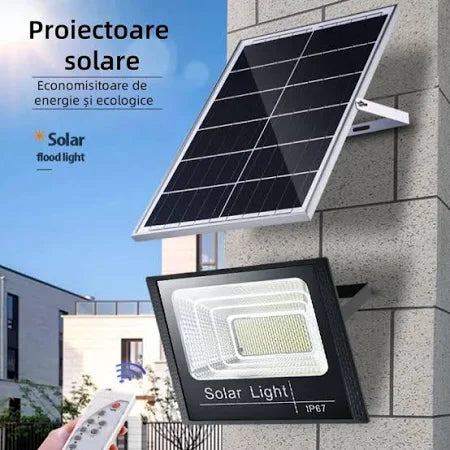 Proiector solar LED 1500W, Solar Light 9000 Lumeni, Telecomanda, Panou Fotovoltaic, Autonomie Mare, Senzor miscare Senzor de lumina - Imagine 4