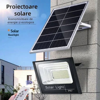 Proiector solar LED 1500W, Solar Light 9000 Lumeni, Telecomanda, Panou Fotovoltaic, Autonomie Mare, Senzor miscare Senzor de lumina - Imagine 4