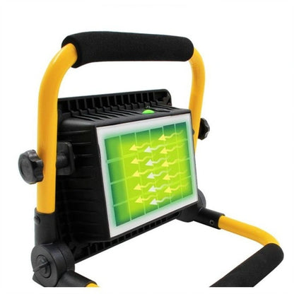 Proiector Solar LED 50W Tip Lampă de Lucru Portabilă, Reîncărcabilă Solar și USB, 3 Moduri de Iluminare, Autonomie până la 12 Ore, Rezistent la Apă IP67, Unghi Reglabil 180°, Mâner de Transport, Ideal pentru Camping, Atelier și Șantier