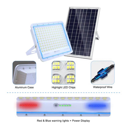 Proiector Solar LED 800W, Jortan,corp iluminat, cu incarcare solara, panou separat fotovoltaic, suport, telecomanda