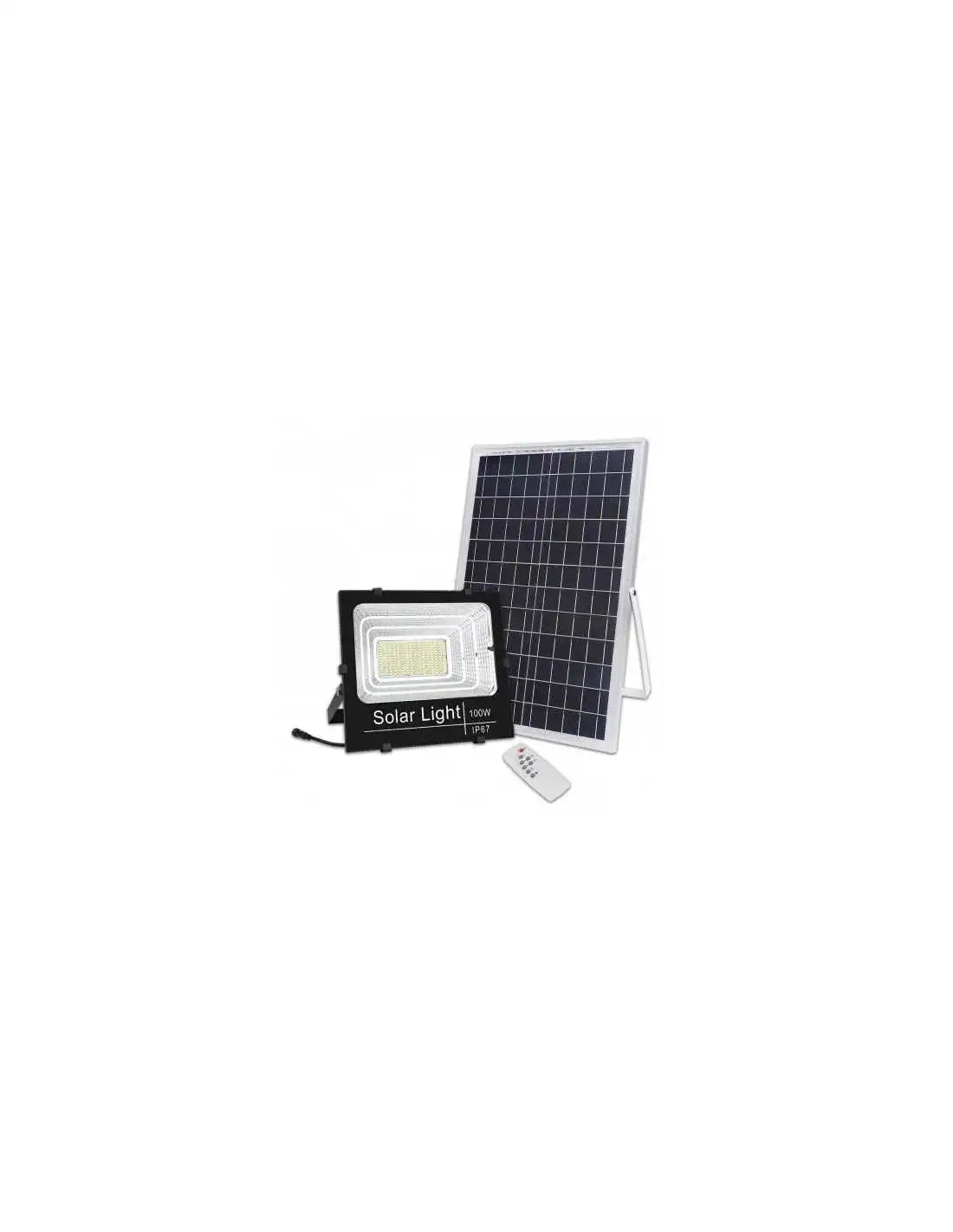 Proiector solar 200w LED Jortan, cu Telecomanda, Suport prindere inclus, Panou Fotovoltaic, Autonomie Mare, Senzor de lumina