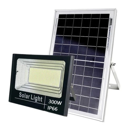 Proiector solar LED jortan 300W, Telecomanda, Suport prindere inclus, Panou Fotovoltaic, Autonomie Mare, Senzor miscare, Senzor de lumina - Imagine 2