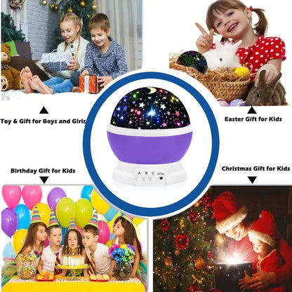Proiector Star Master 3D Lampă Decorativă, Rotativa 360 Grade Cu 17 Moduri Proiecție Luna si Stele