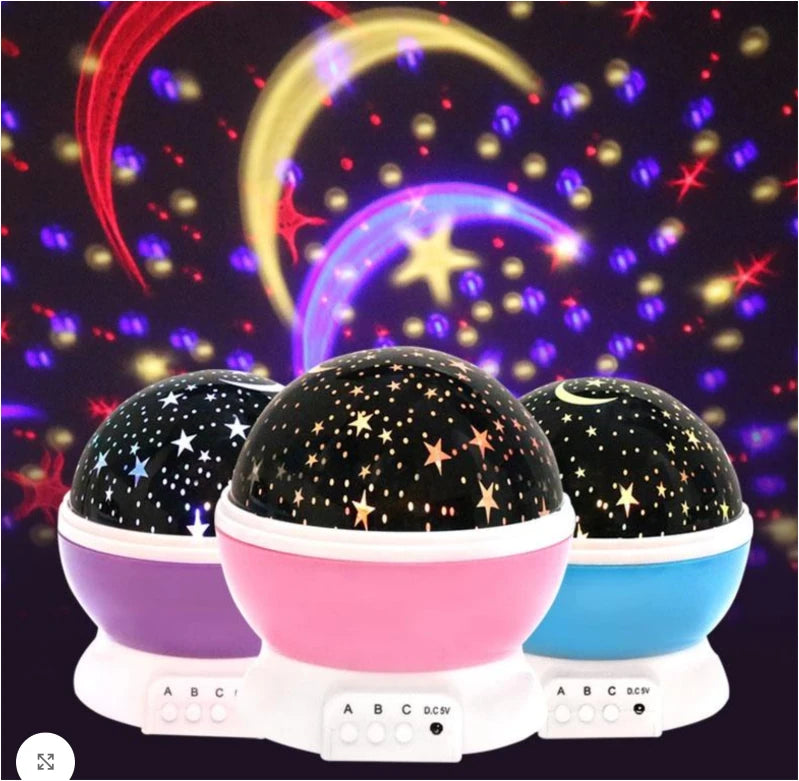 Proiector Star Master 3D Lampă Decorativă, Rotativa 360 Grade Cu 17 Moduri Proiecție Luna si Stele