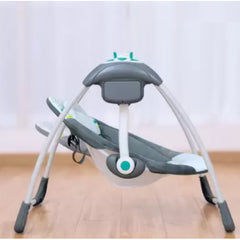 Leagan Electric de bebe, At Performance, Cu 7 melodii, 3 sunete naturale, 2 pozitii de reglare scaun, Albastru - Imagine 5