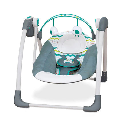 Leagan Electric de bebe, At Performance, Cu 7 melodii, 3 sunete naturale, 2 pozitii de reglare scaun, Albastru