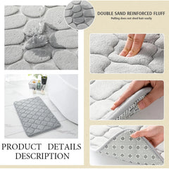 Covor baie, AT PERFORMANCE®, 100% poliester, 38X60 cm, Gri deschis - Imagine 5