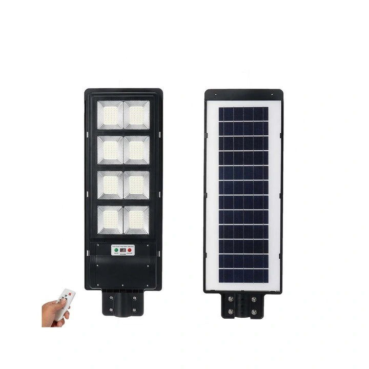 Lampa Solara Stradala LED 300W, 7500 Lumeni tehnologie LED Ultra Light, Telecomanda, Suport Metalic inclus Autonomie până la 12 Ore, Panou Solar cu Încărcare Rapidă, Protecție IP66