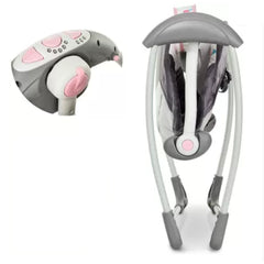 Leagan Electric pentru bebelusi, At Performance, Cu 7 melodii, 3 sunete naturale, 2 pozitii de reglare scaun, Roz - Imagine 5