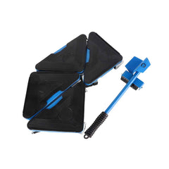 Kit complet pentru mutat si carat mobila, At Performance, reglare 360 grade, greutate maxima 200 kg, otel, albastru - Imagine 5