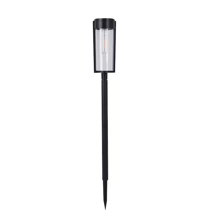 Lampa solara de gradina 1+1 Gratis Tip Felinar LED 55Cm Rezitenta la intemperii IP65 Lumina calda Pentru Curte, Alee, Drum