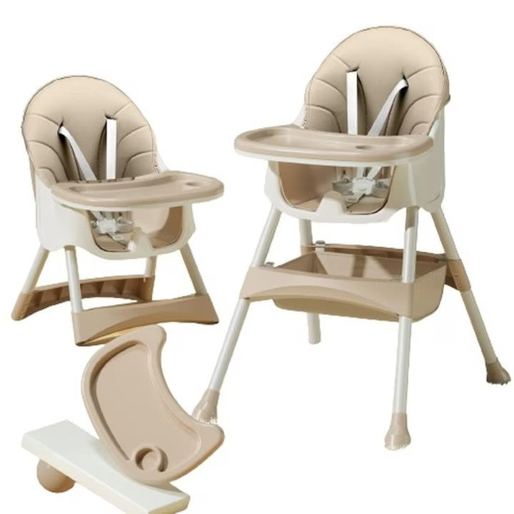 Scaun Multifuncțional 4 în 1– Design Modern și Portabil crem, Reglabil pe Înălțime și Înclinare, Ideal pentru Copii - Imagine 10