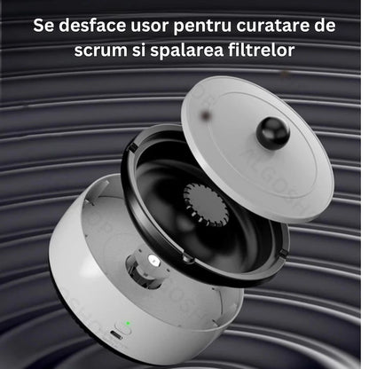 Scrumieră Electrică Inteligentă 2 în 1 cu Purificator de Aer și Aromaterapie, Auto-Stingere, Ventilare Puternică