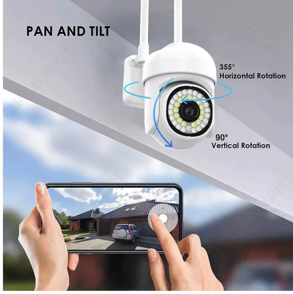 Set 2X Camere Supraveghere Jortan WIFI, Full HD 1080p, Monitorizare Video Wireless