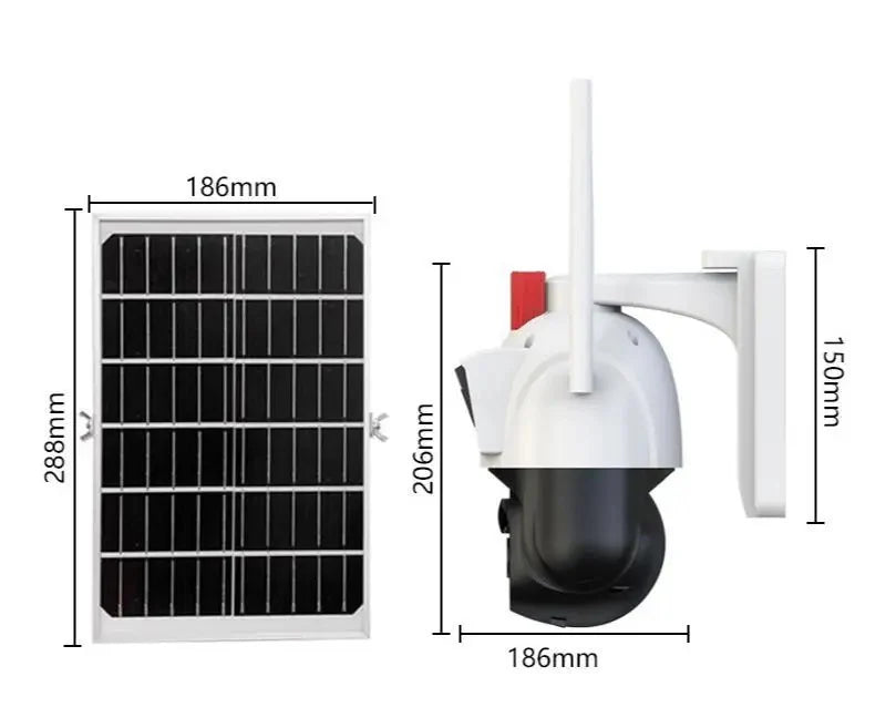 Set 2X Camera de supraveghere 4G, Cu Panou Solar, 2 camere video integrate, 6MP, 4K, exterior, 10X zoom, procesor AI, rotire rapida din aplicatie, 2 lentile, vedere nocturna color, senzor de miscare, lumina LED, inteligenta de urmarire