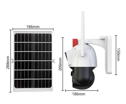 Set 2X Camera de supraveghere 4G, Cu Panou Solar, 2 camere video integrate, 6MP, 4K, exterior, 10X zoom, procesor AI, rotire rapida din aplicatie, 2 lentile, vedere nocturna color, senzor de miscare, lumina LED, inteligenta de urmarire