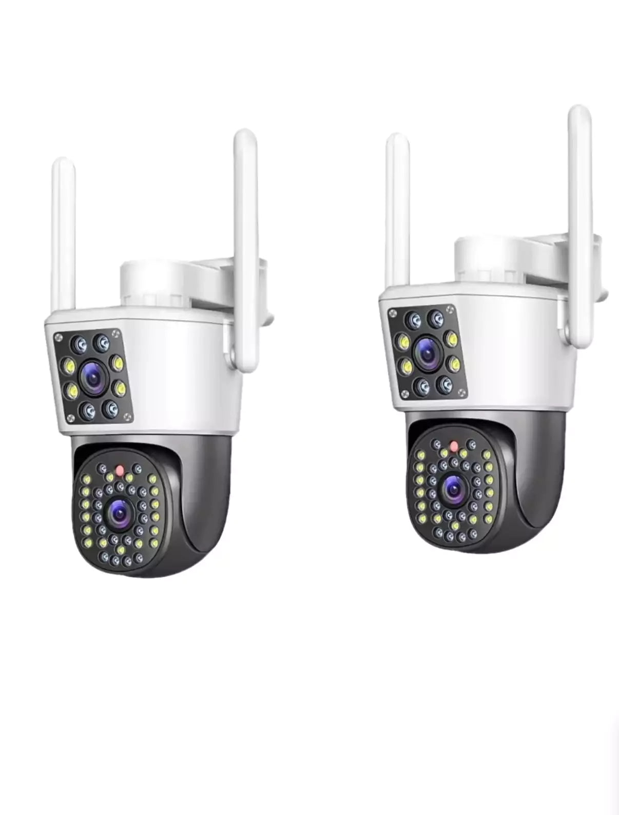 Set 2x Camere Supraveghere WiFi Exterior, 6MP, Full HD+, 2 Lentile Integrate – Vizualizare Extinsă, Detectare Mișcare, Acces Remote