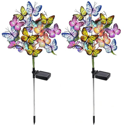 Set 2X Lampă Solară Decorativă de Grădină Tip Fluture cu LED 70Cm, Iluminat Exterior, Rezistent la Apă, Decor Ambiental pentru Curte și Terasă - Imagine 3