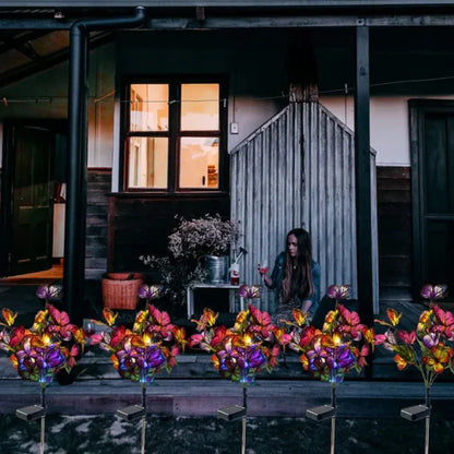 Set 2X Lampă Solară Decorativă de Grădină Tip Fluture cu LED 70Cm, Iluminat Exterior, Rezistent la Apă, Decor Ambiental pentru Curte și Terasă - Imagine 5