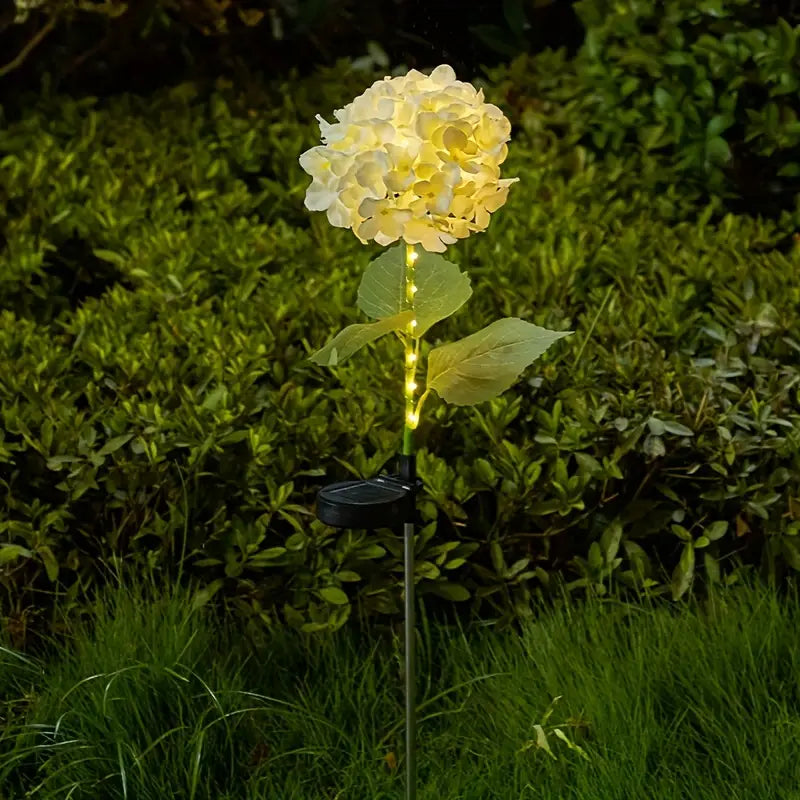 Set 2X Lampa Solara Decorativa de Gradină Flori albe cu LED 80Cm, Iluminat Exterior, Rezistent la Apa, Decor Ambiental pentru Curte si terasă