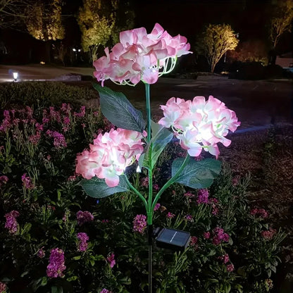 Set 2X Lampa Solara Decorativa de Gradina Flori Roz cu LED 80Cm, Iluminat Exterior, Rezistent la Apa, Decor Ambiental pentru Curte si terasa - Imagine 4