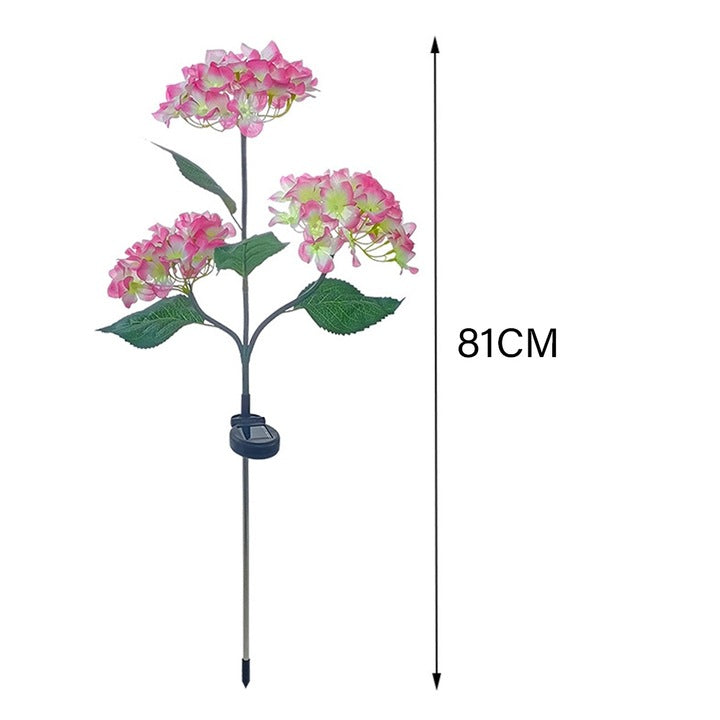 Set 2X Lampa Solara Decorativa de Gradina Flori Roz cu LED 80Cm, Iluminat Exterior, Rezistent la Apa, Decor Ambiental pentru Curte si terasa