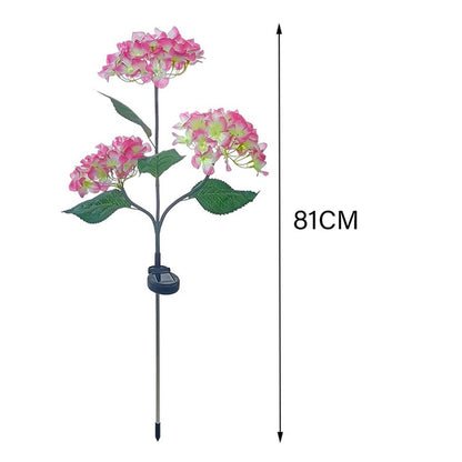 Set 2X Lampa Solara Decorativa de Gradina Flori Roz cu LED 80Cm, Iluminat Exterior, Rezistent la Apa, Decor Ambiental pentru Curte si terasa