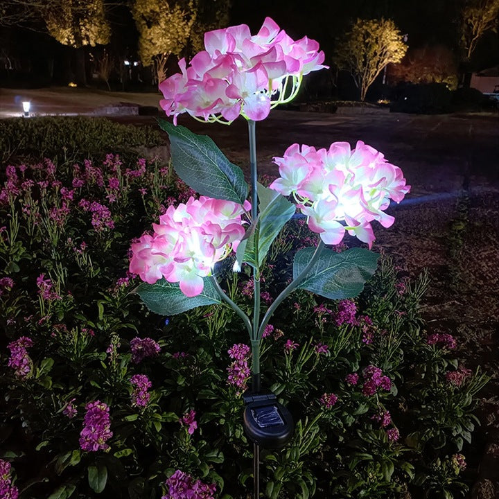 Set 2X Lampa Solara Decorativa de Gradina Flori Roz cu LED 80Cm, Iluminat Exterior, Rezistent la Apa, Decor Ambiental pentru Curte si terasa