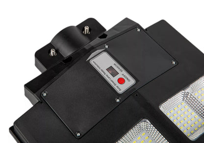 Set 2x Lampi Solare LED, Jortan, 600W, cu incarcare solara, panou fotovoltaic, senzor de miscare, suport metalic, telecomanda